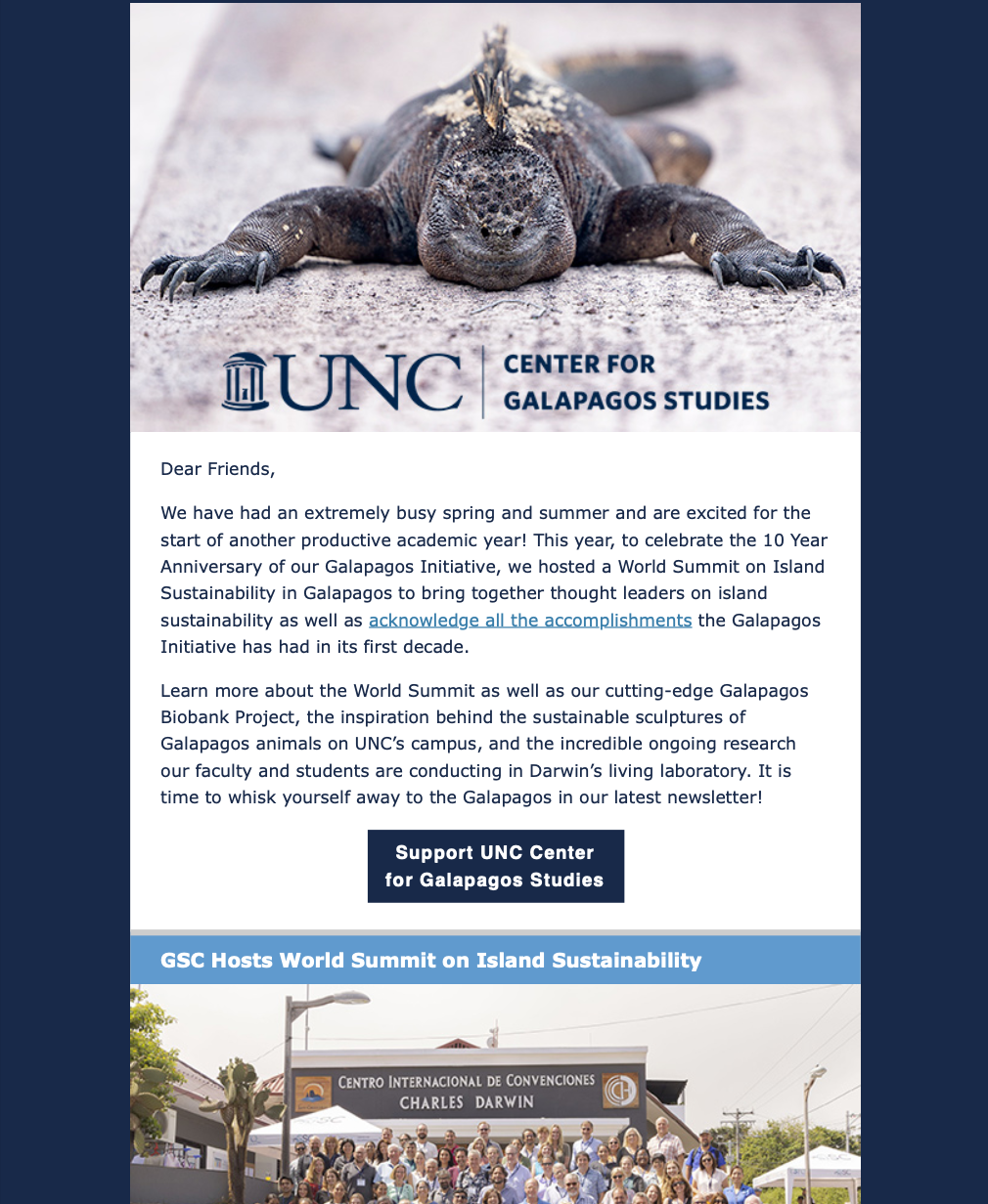 The first page of the September 2022 newsletter